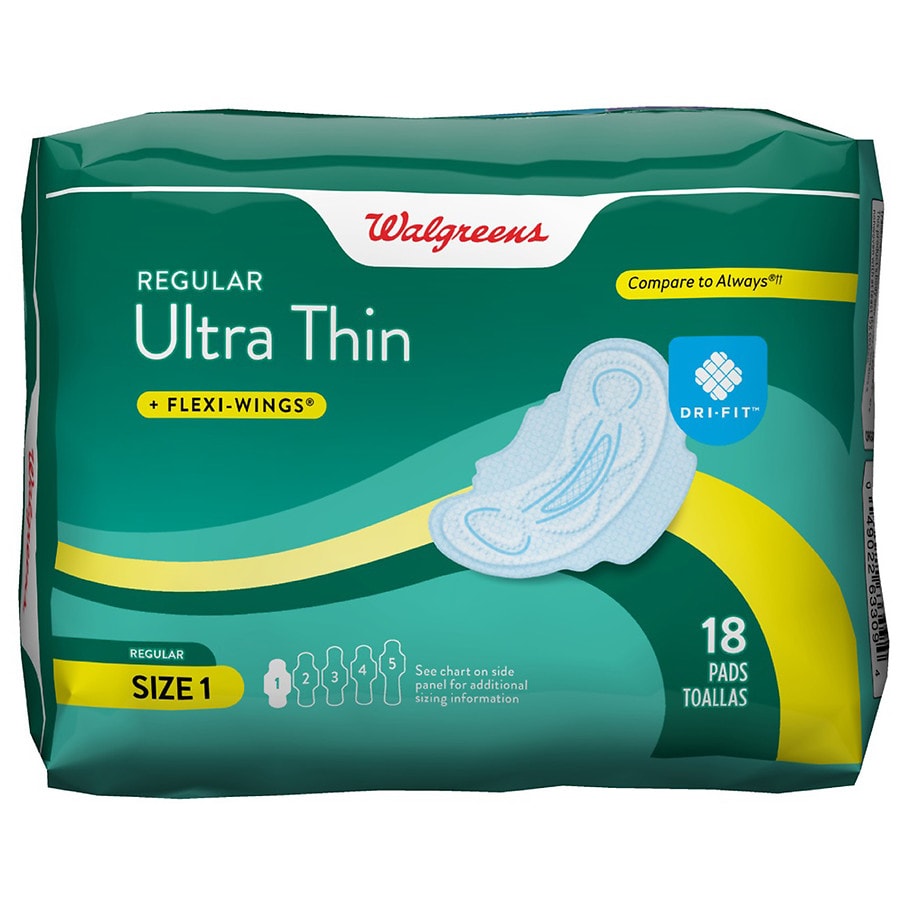  Walgreens Ultra Thin Regular Maxi Pads Unscented 