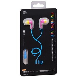 IHIP Fashionable Noise Isolating Earbuds IP-PASSION Blue/Pink