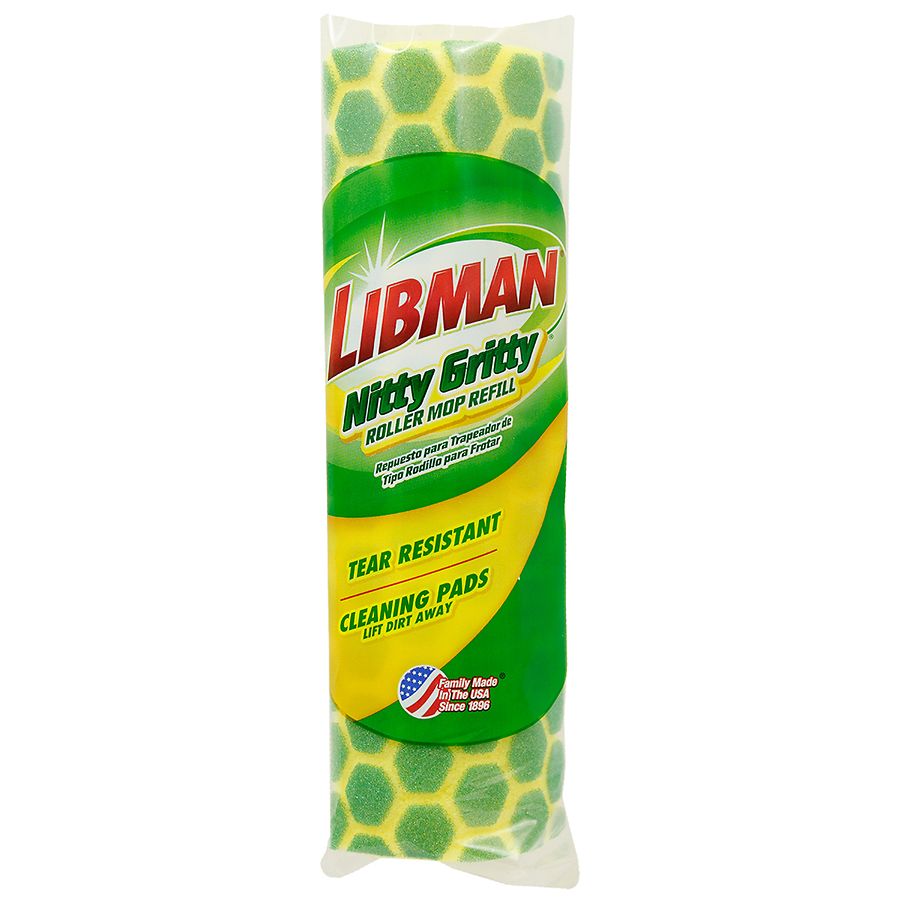 Libman Nitty Gritty Roller Mop With 2 Extra Mop Head Refill