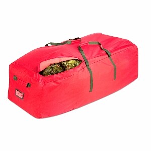 Honey Can Do Canvas Artificial Tree Rolling Storage Bag Red And Green