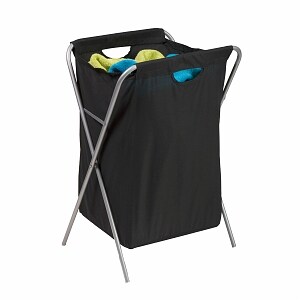 Honey Can Do Fold Up Nylon Hamper Black