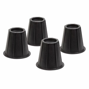 Honey Can Do 6in Round Bed Risers Black