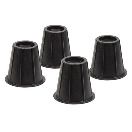 Honey-Can-Do 6" Round Bed Risers, Black (3- Pack)