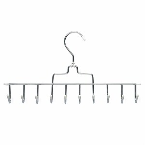 Honey Can Do Horizontal Tie And Belt Hanger, 2 Pk Chrome White