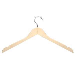 Honey Can Do 20 Pk Basic Shirt Hanger Maple Finish