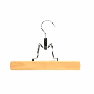 Honey Can Do 16 Pk Basic Clamp Pant Hanger Maple Finish