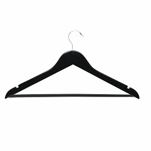 Honey Can Do 8 Pk Wood Suit Hanger Ebony Finish