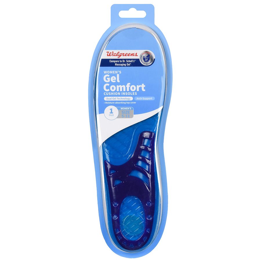 Verstrooien Handschrift Concurreren Walgreens Women's Gel Comfort Cushion Insoles 5-11 | Walgreens