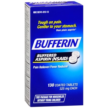 UPC 849648080131 product image for Bufferin Buffered Aspirin 325 mg, Coated Tablets - 130.0 ea | upcitemdb.com