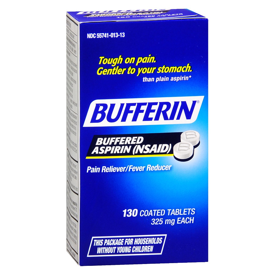 Bufferin Buffered Aspirin 325 mg, Coated Tablets Walgreens