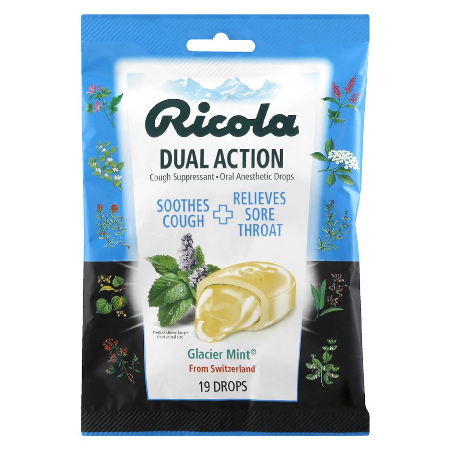 Ricola Extra Strength Cough Drops Glacier Mint