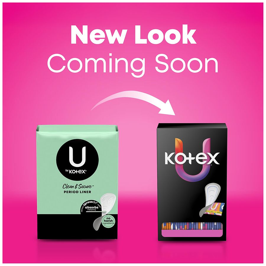 U By Kotex Absorbent Pantiliners Individually Wrapped Unscented Long Walgreens