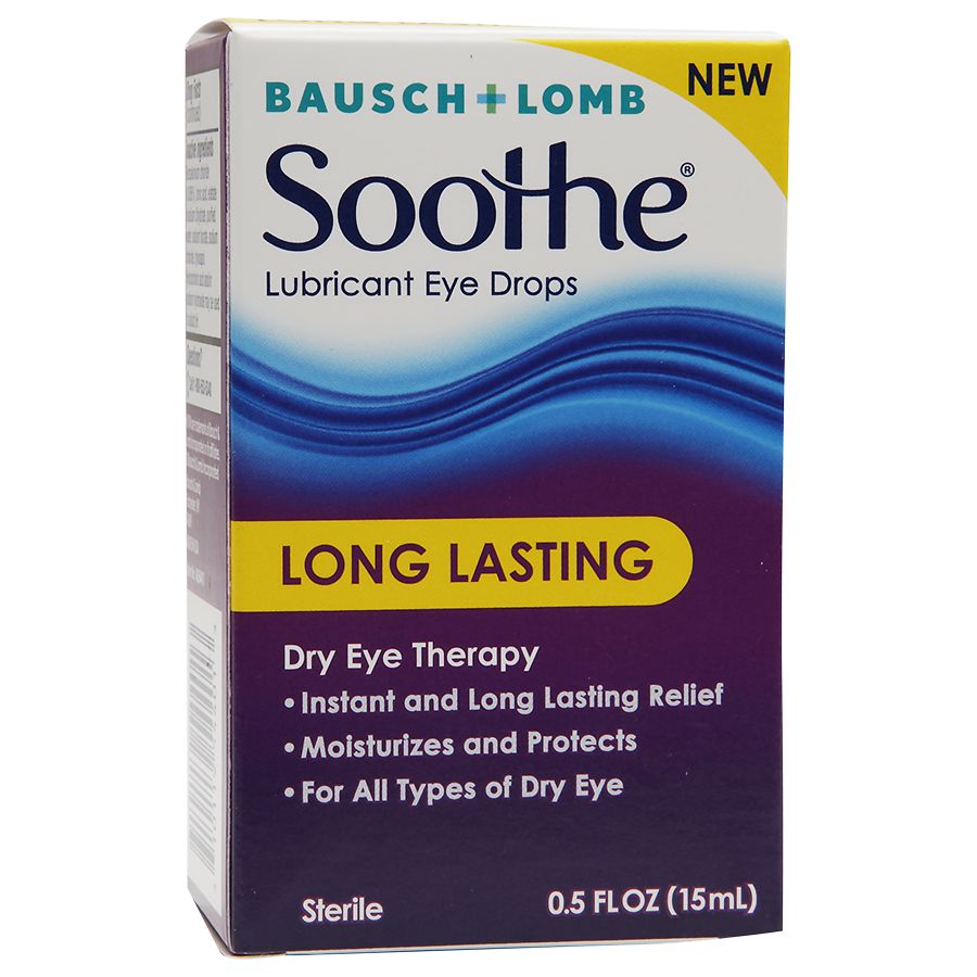 Bausch + Lomb Lubricant Eye Drops, Long Lasting