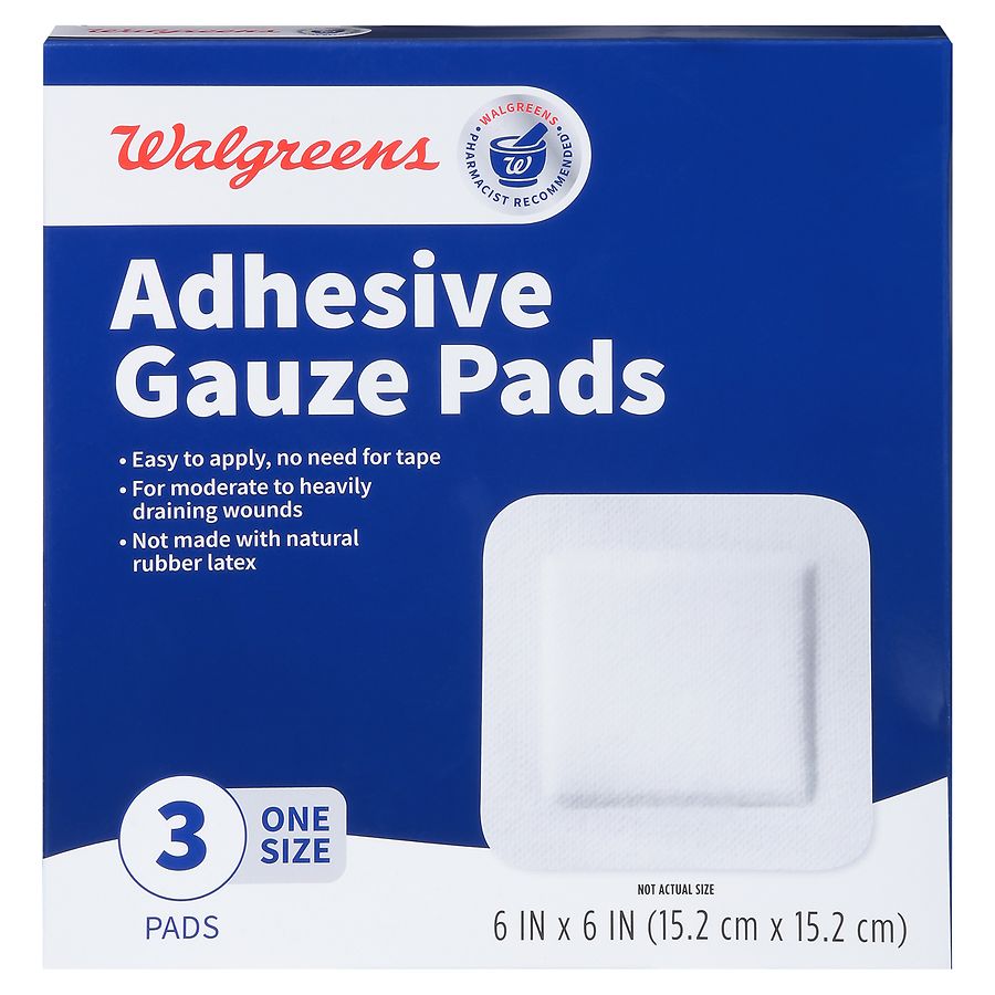 Walgreens Adhesive Gauze Pads 6x6 inch
