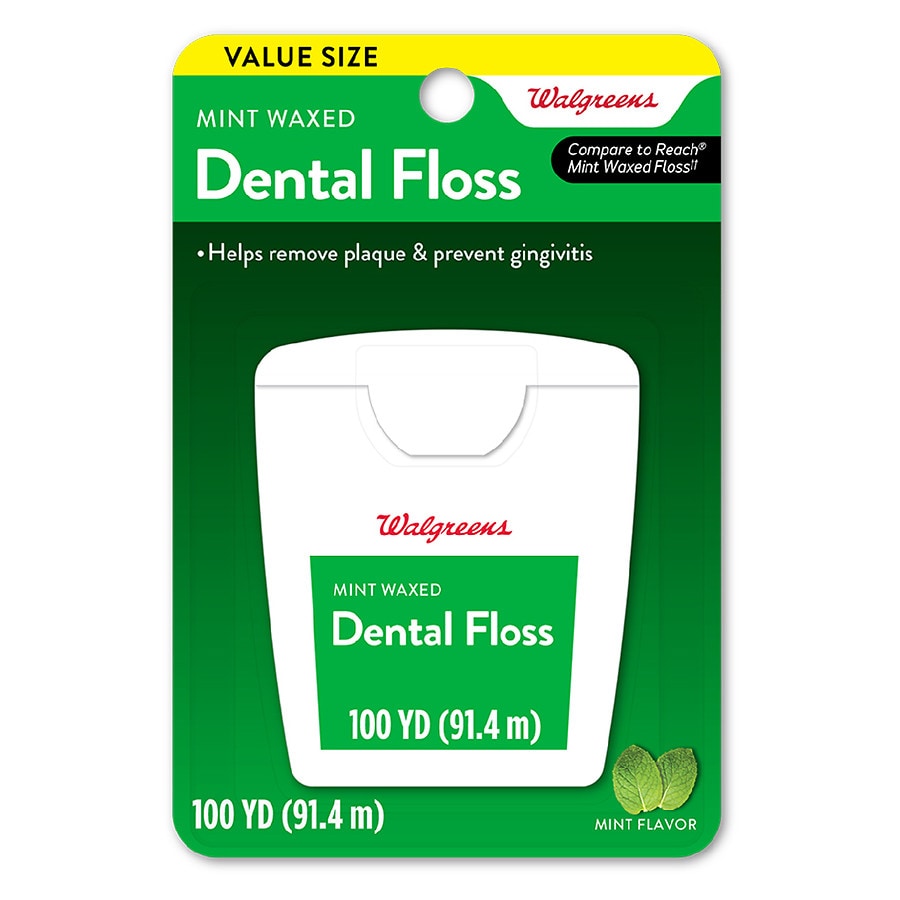 Walgreens Waxed Dental Floss Mint | Walgreens