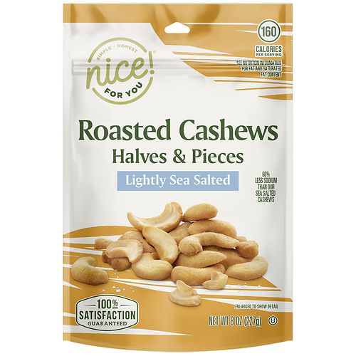 2-Pack Roasted Cashew Halves & Pieces Sea Salt, 8.0oz