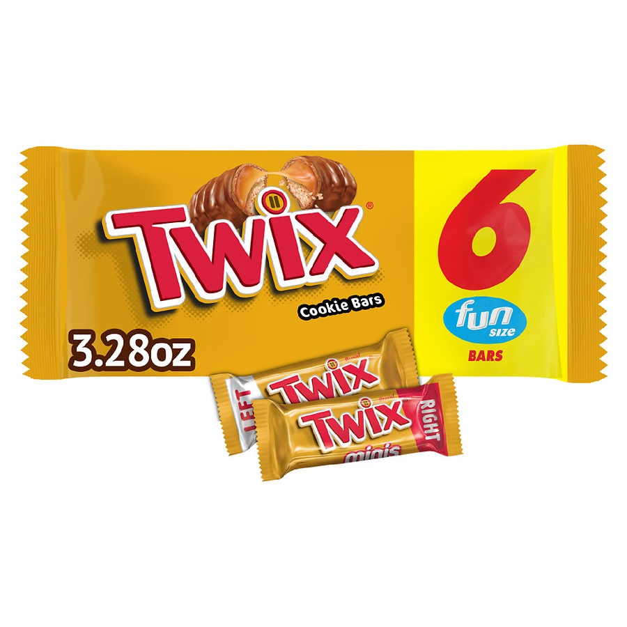 Twix Caramel Fun Size Chocolate Cookie Bar Candy