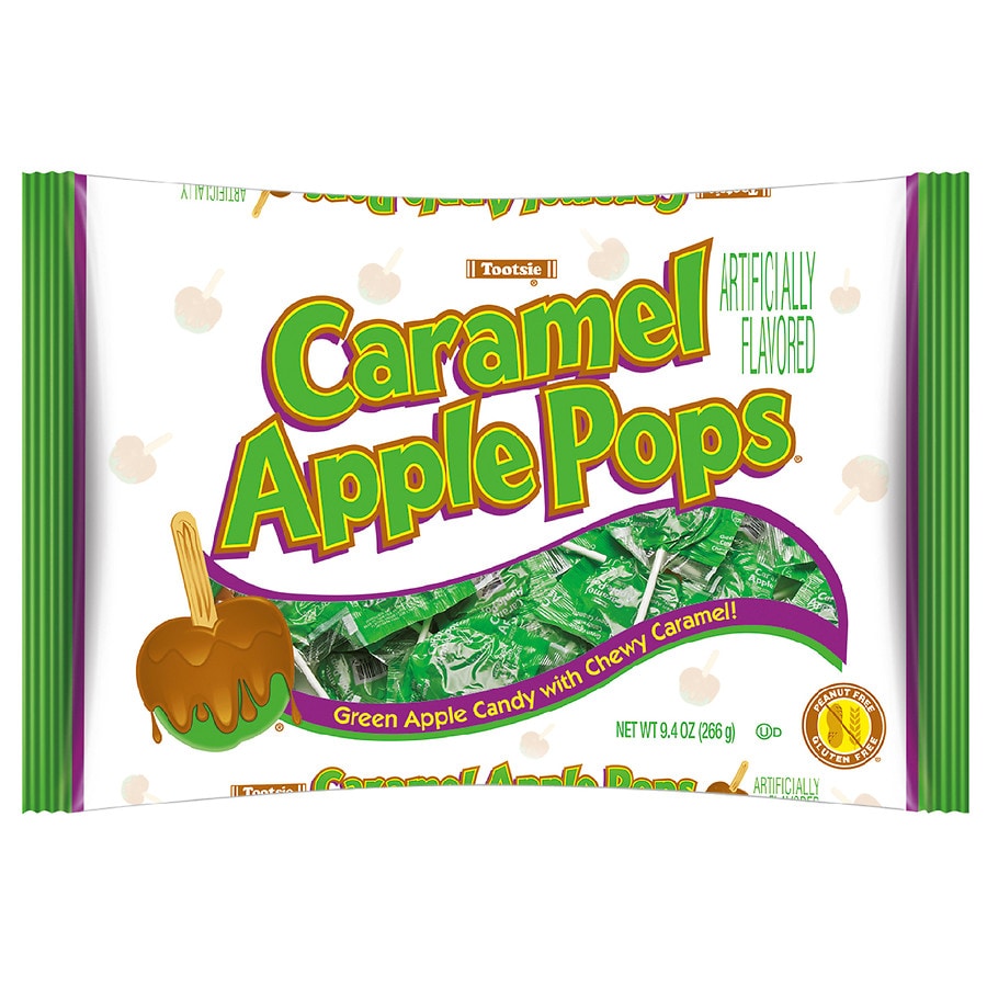  Tootsie Roll Caramel Apple Pops Green Apple 