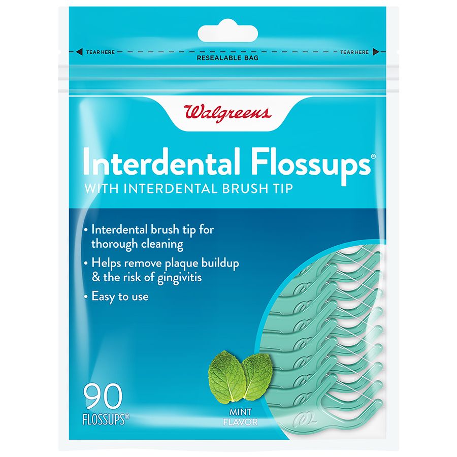 Walgreens Interdental Flossups Mint Walgreens