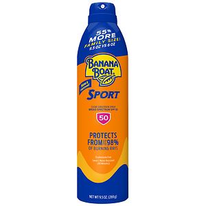 Banana Boat Sport Performance UltraMist Continuous Spray Sunscreen, SPF 50+, Family Size