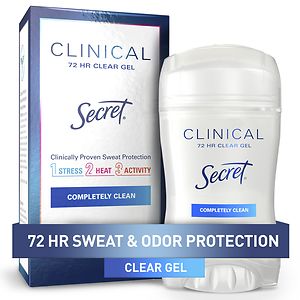 Secret Clinical Strength Clear Gel Antiperspirant & Deodorant Completely Clean