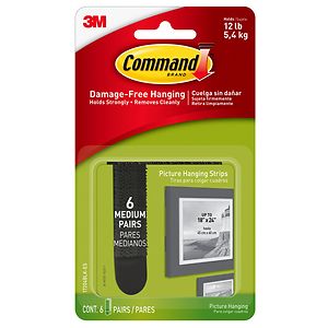 Command Strips Picture Hanging Strips Black