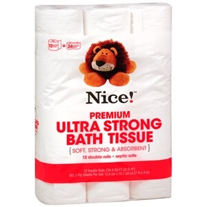 Nice! Premium Ultra Strong Bath Tissue 12 Rolls