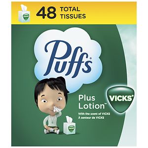 Puffs Facial Tissue With Vicks Scent 8.4 inch x 8.2 inch