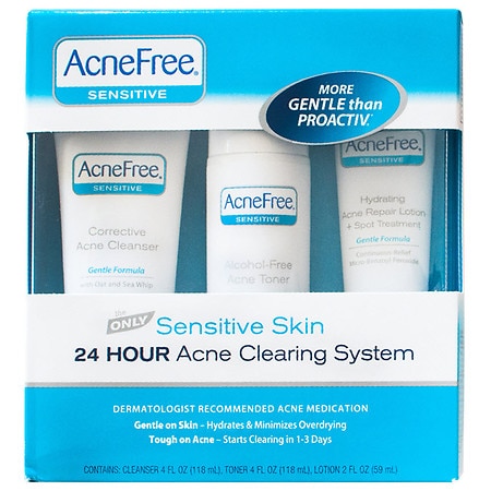 AcneFree 24 Hour Acne Clearing Sensitive Skin Kit - 1 set