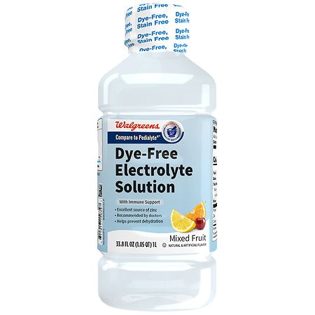 Walgreens Pediatric Oral Electrolyte, Dye Free Fruit - 33.8 oz