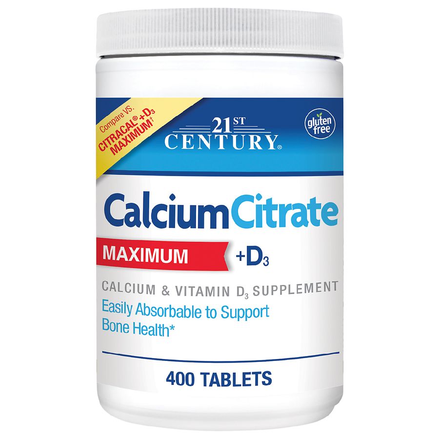 21st Century Calcium Citrate Maximum D3 Tablets