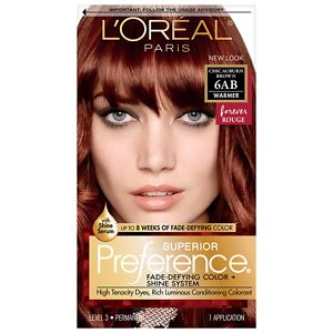 L'Oreal Paris Preference Fade-Defying Color + Shine System 6AB Chic Auburn Brown
