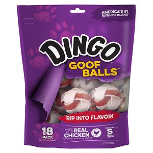 Dingo Goof Balls Pet Treats Chicken,Small