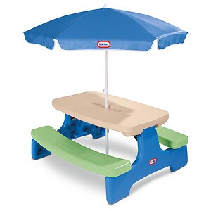 Little Tikes EasyStore Picnic Table & Umbrella Blue