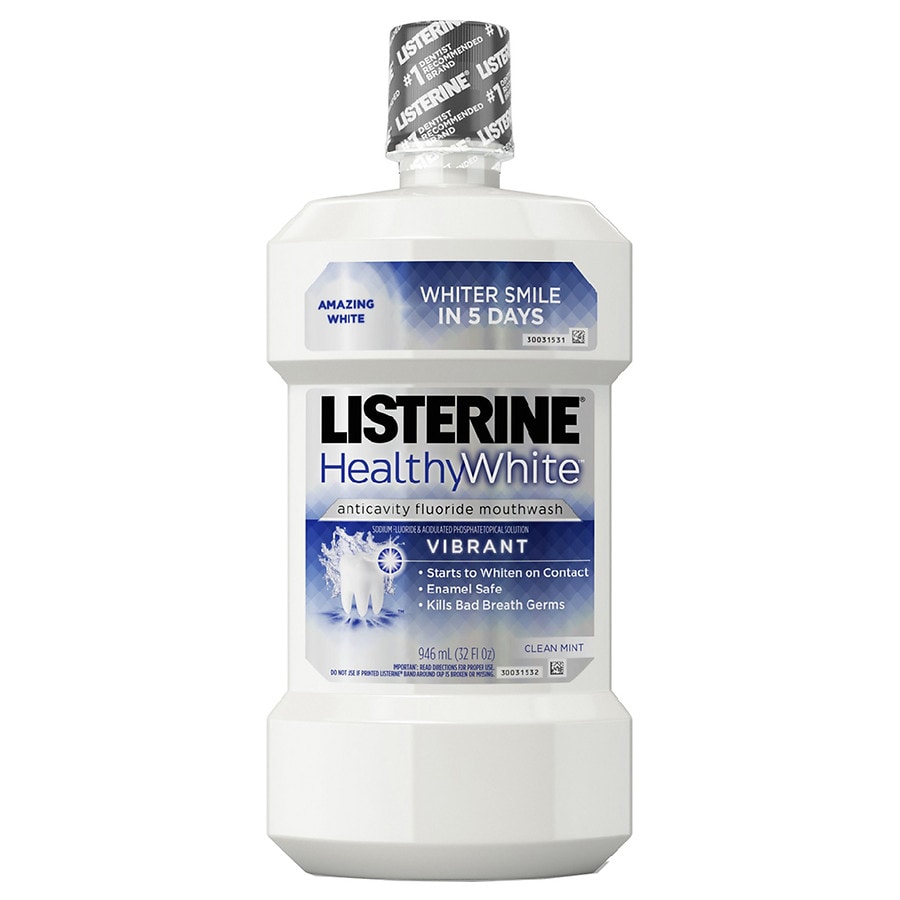 Listerine Healthy White Vibrant Multi-Action Mouthwash Mint