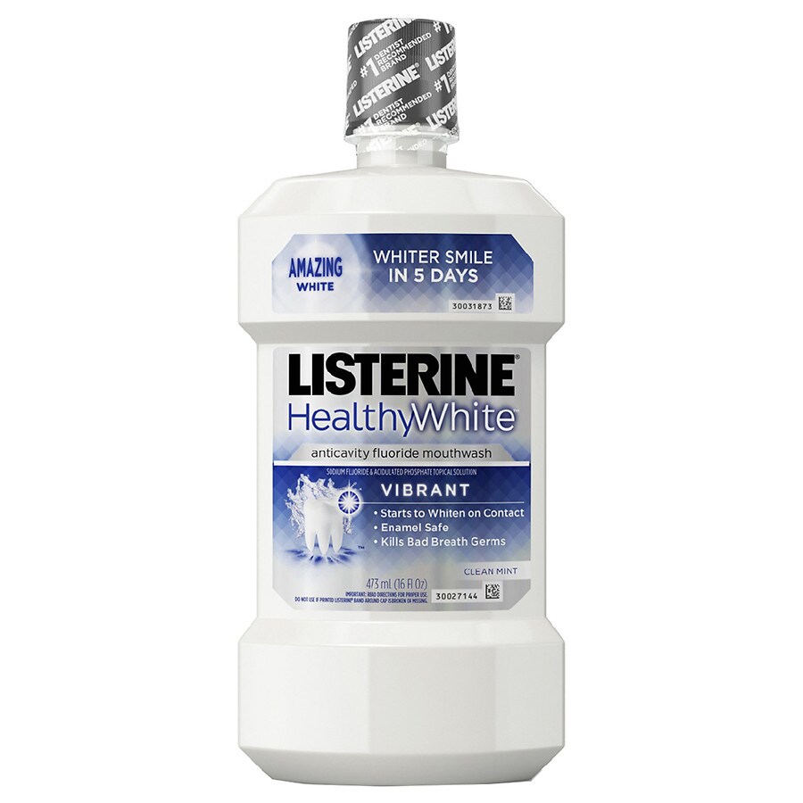 Listerine Healthy White Vibrant Multi-Action Mouthwash Mint