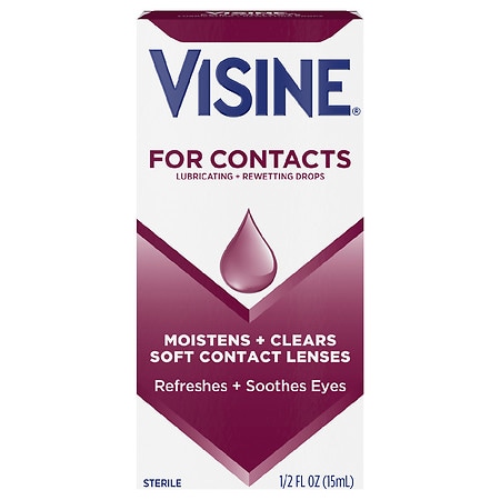Visine For Contacts Lubricating + Rewetting Drops - 0.5 fl oz