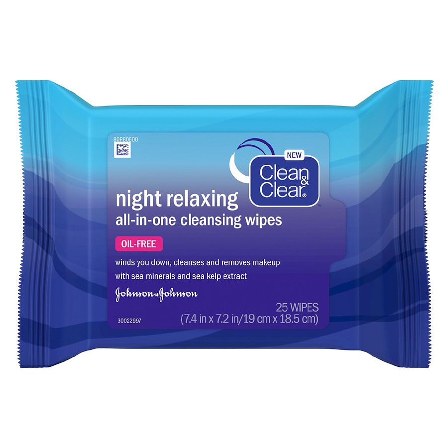 Clean & Clear Night Relaxing All-in-One Facial Cleansing Wipes