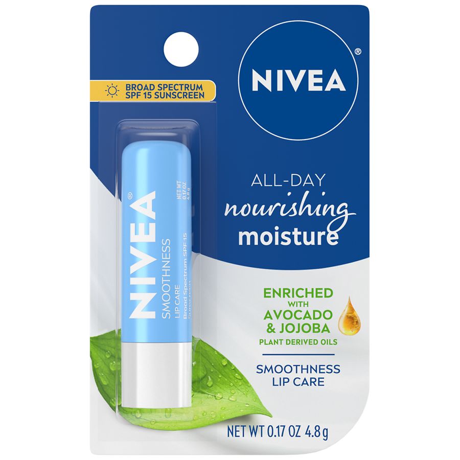 Nivea Lip Care A Kiss Of Smoothness Hydrating Lip Care Spf 15 Shea Butter Aloe