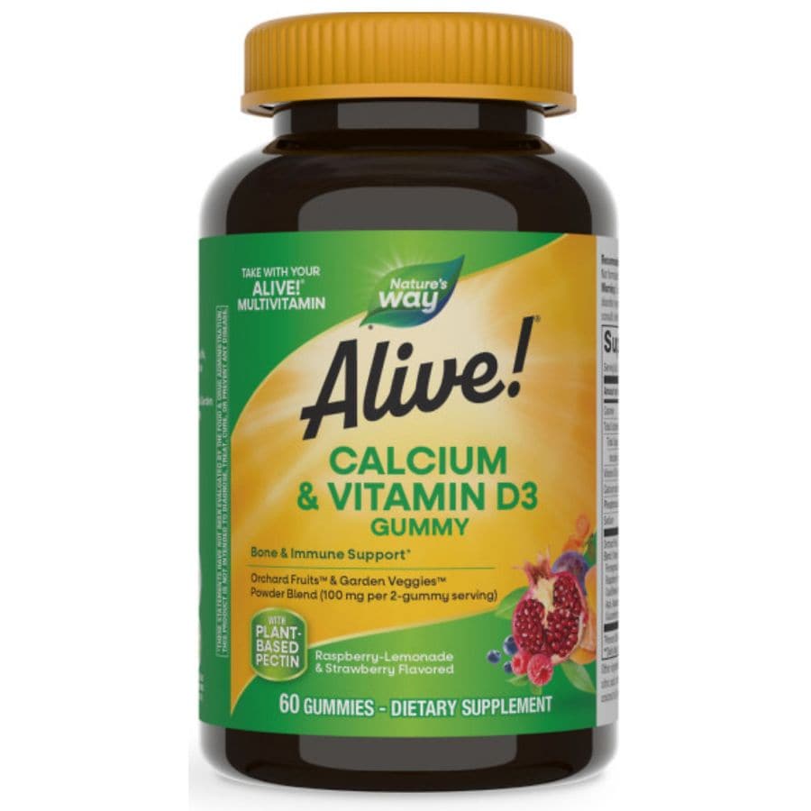 Natures Way Alive Calcium Plus Vitamin D3 Gummies