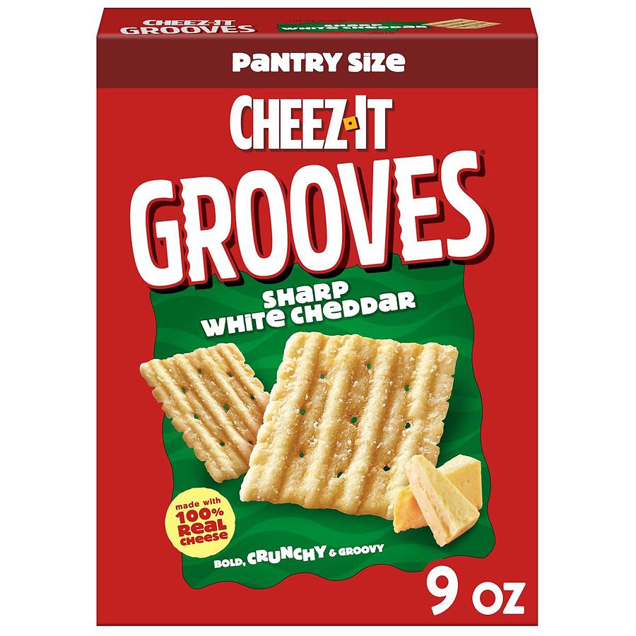 Cheez-It Grooves Snack Crackers Sharp White Cheddar