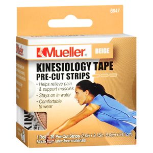 Mueller Pre-Cut Kinesiology Tape Beige