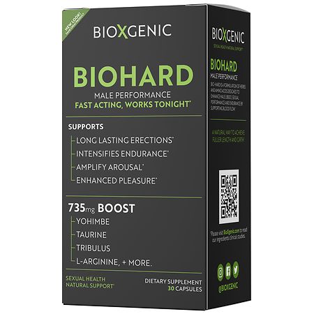 BioXgenic Bio-Hard Male Performance, Capsules - 30 ea