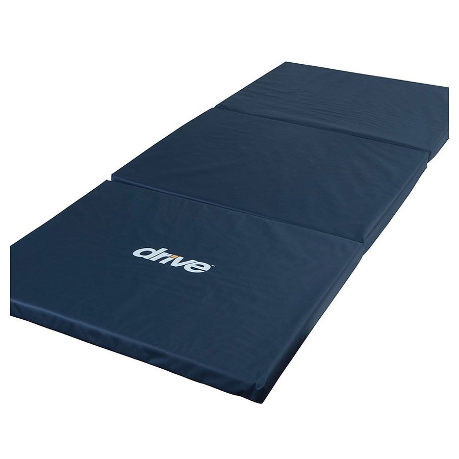 Drive Medical Tri Fold Bedside Mat 72 X30 X 2 Blue Walgreens