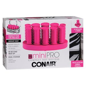Conair Compact Hot Roller with Pouch Zebra