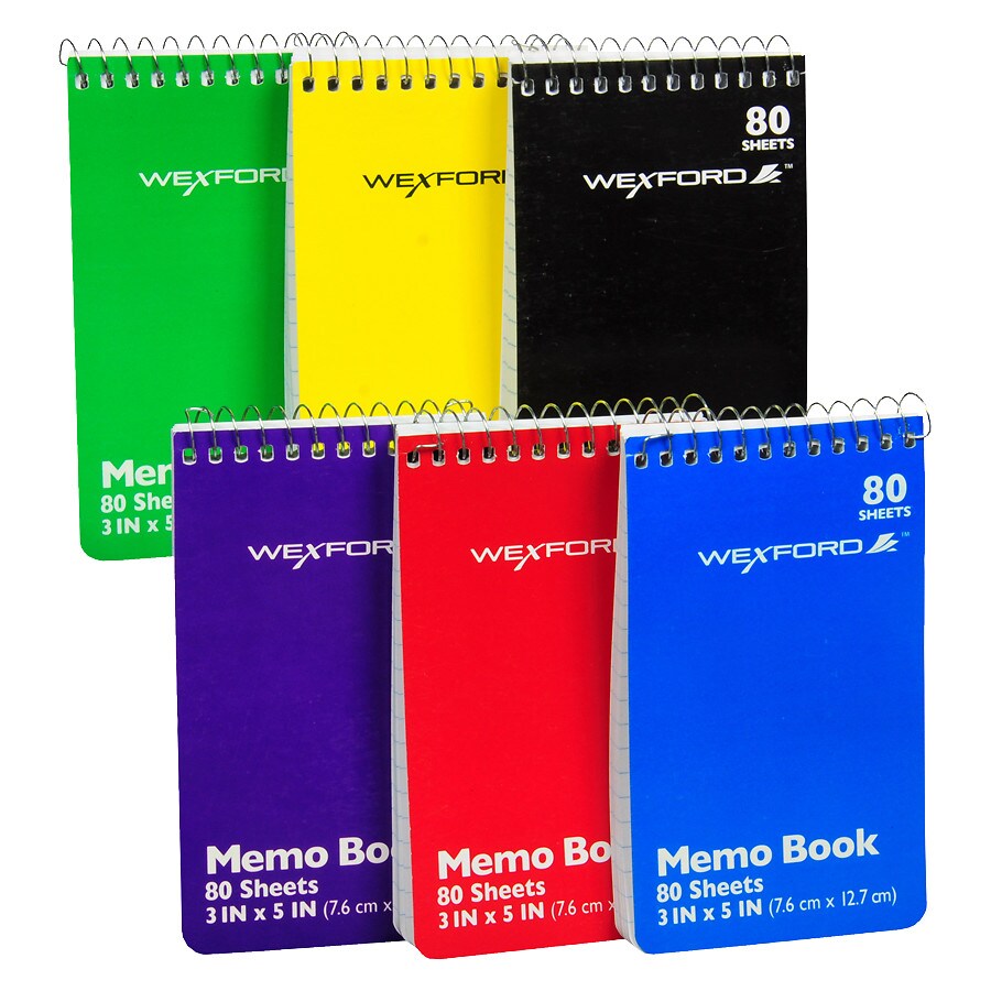  Wexford Memo Book 3 x 5 Inch Assorted 