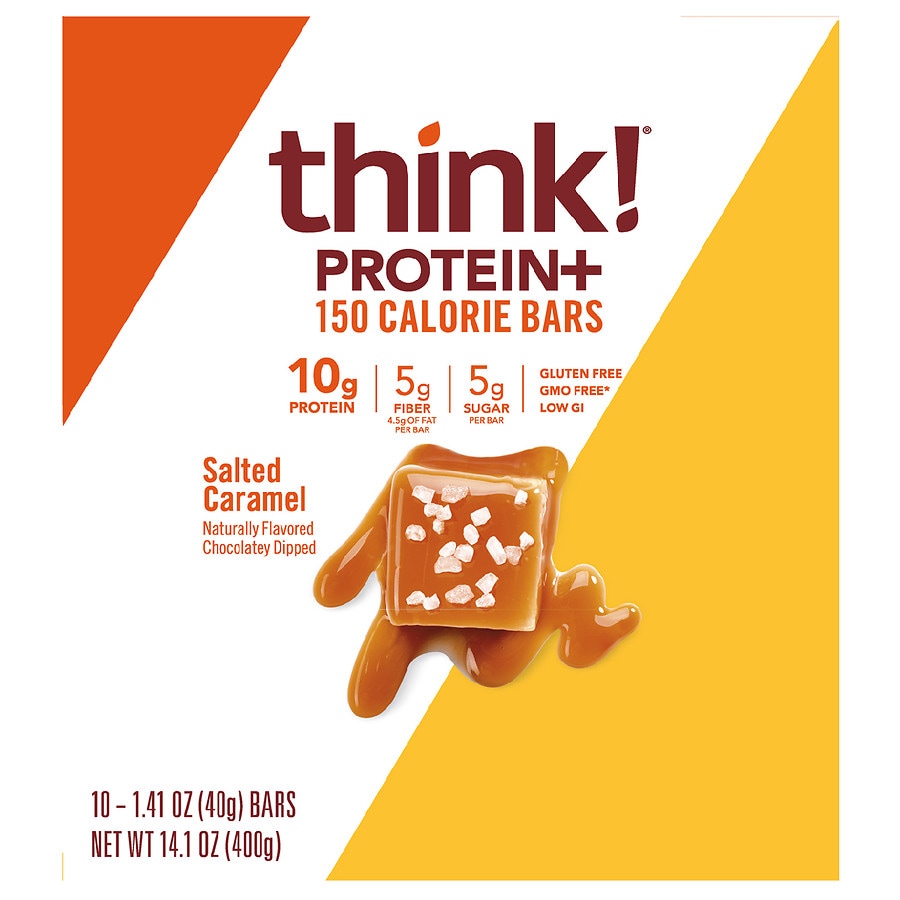 think! Protein + 150 Calorie Bars Salted Caramel, 10 pk