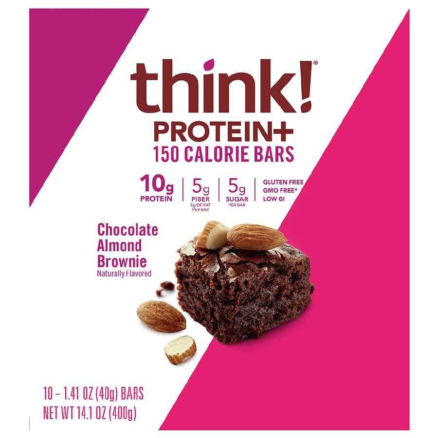 thinkThin Protein + 150 Calorie Bars Chocolate Almond Brownie, 10 pk