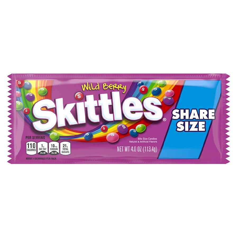 Skittles Wild Berry Chewy Candy Share Size Wild Berry