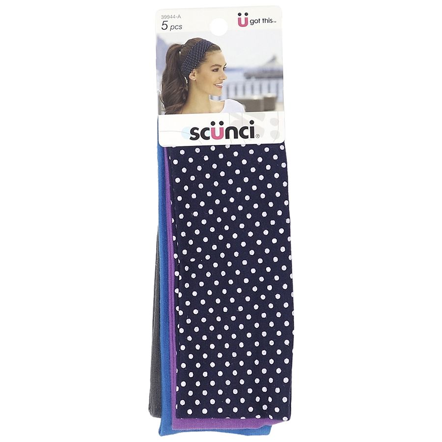 Scunci Wide Basic Headwrap Polka Dots